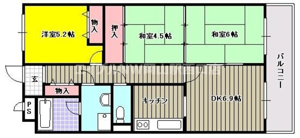 スカール富田公園の物件間取画像